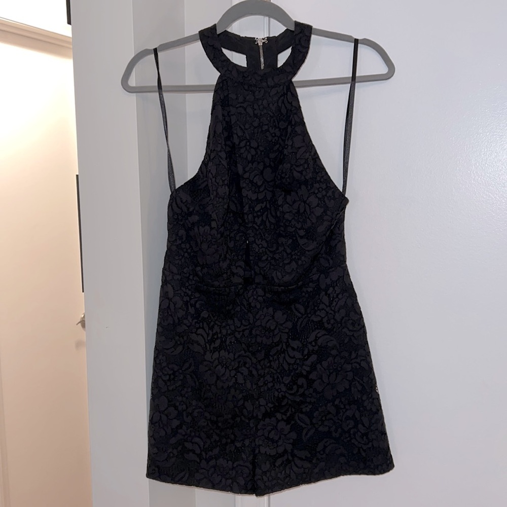 Bebe x Naven black lace romper size 6